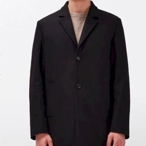 Wool overcoat in black, brand new